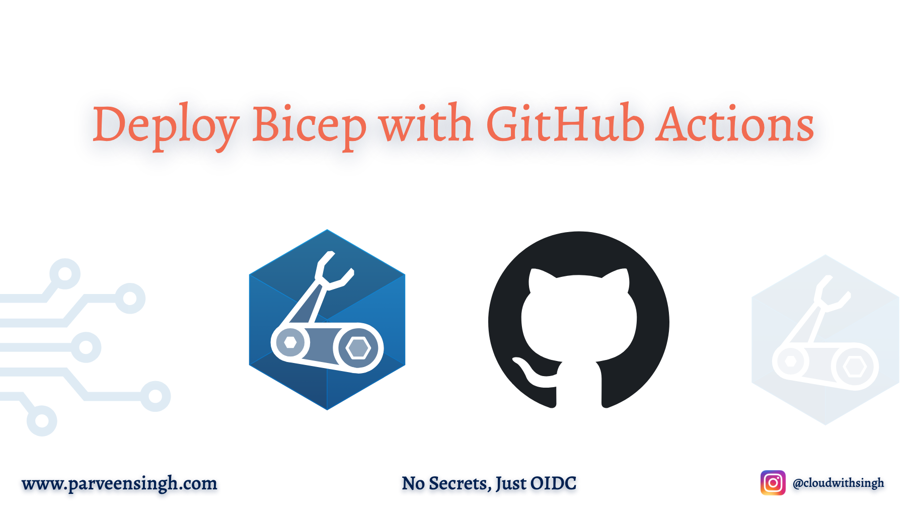 Deploy Azure Bicep with GitHub Actions (No Secrets)