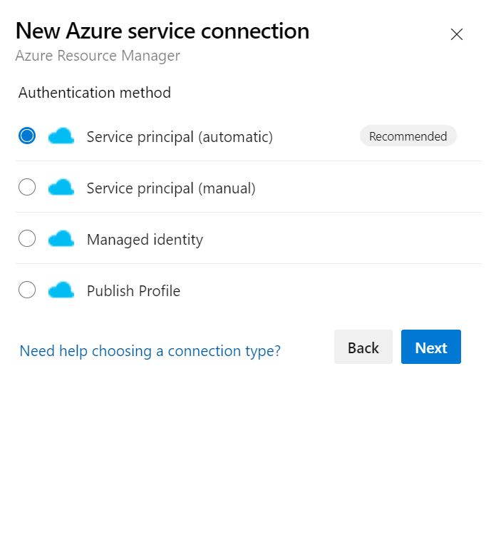 Set Up New Service Connection - Azure DevOps 