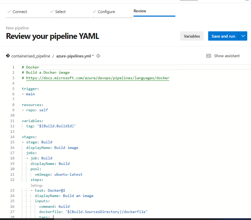 Configuring a build pipeline on Azure DevOps