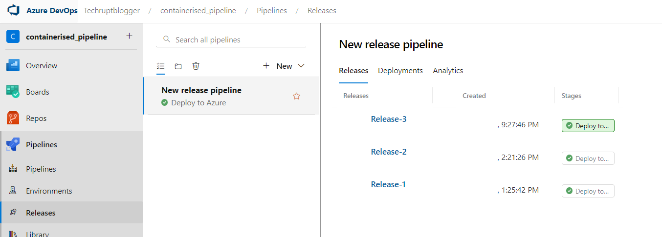Release Pipeline Progress - Azure DevOps Pipelines