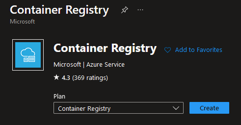 Create Container Registry
